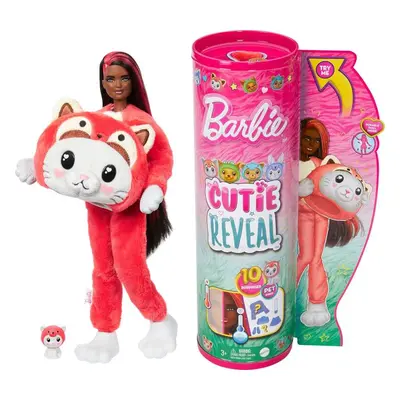 Mattel barbie® cutie reveal™ barbie kotě v kostýmu červené pandy, hrk23