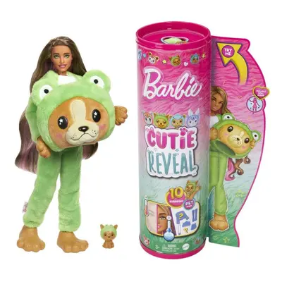 Mattel barbie® cutie reveal™ barbie pejsek v kostýmu zelené žabky, hrk24