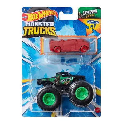 Hot wheels® monster trucks s angličákem skeleton crew, mattel hwn44