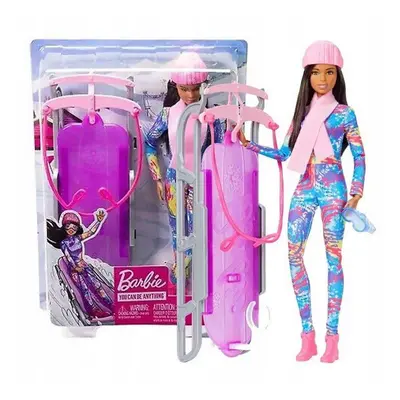 Mattel barbie® zimní sporty - sáňky, hgm74