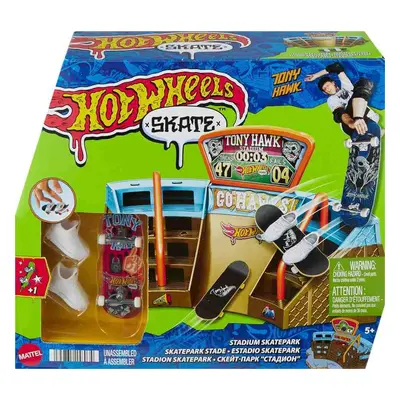 Hot wheels® skate skatepark stadion se skateboardem a prstovými botami