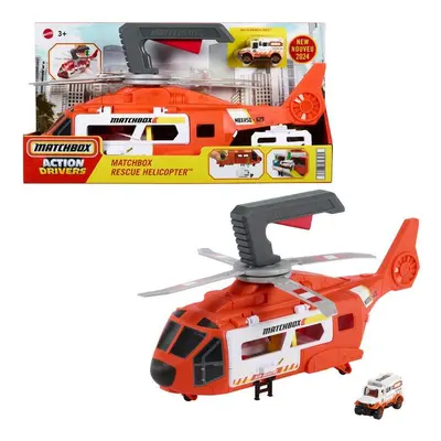 Mattel matchbox® action drivers záchranářský vrtulník s ambulancí, hxm74