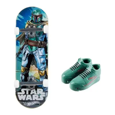 Mattel hw skate fingerboard a boty star wars boba fett, hng34