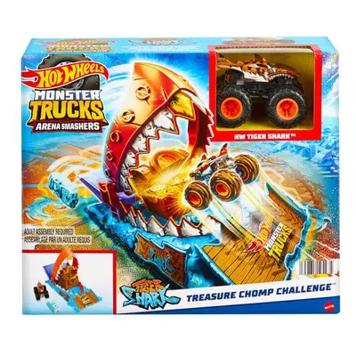 Mattel hot wheels® monster trucks závod o poklad tiger shark, htp17