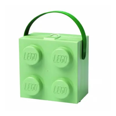 Lego® svačinový box s rukojetí army zelená