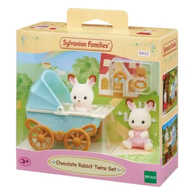 Sylvanian families 5432 dvojčátka čokoládových králíků v kočárku