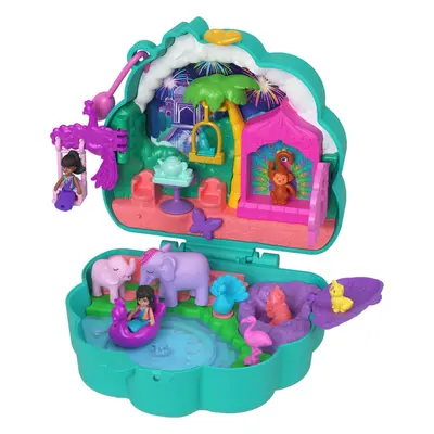 Polly pocket cestovní herní sada paví zahrada, mattel hwn97