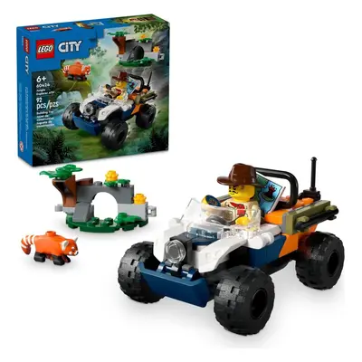 Lego® city 60424 čtyřkolka na průzkum džungle – mise panda červená