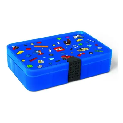 Lego® iconic úložný box s přihrádkami - modrá