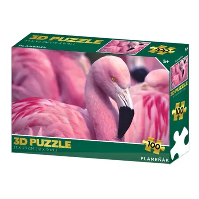 3d puzzle plameňák 100 dílků