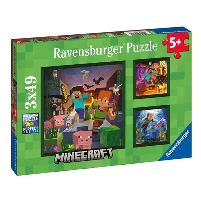 Ravensburger 05621 minecraft biomes 3x49 dílků