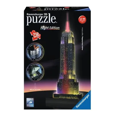 Ravensburger 12566 puzzle 3d empire state building svítící 216 dílků