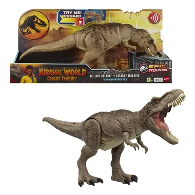 Mattel jurský svět zběsilý útok t-rexe se zvuky, hxf53