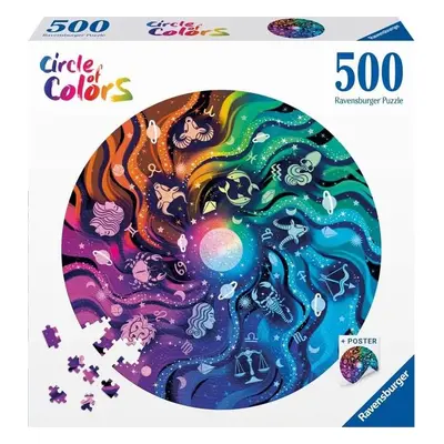 Ravensburger 00819 kruhové puzzle: astrologie 500 dílků