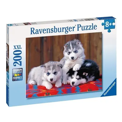 Ravensburger 12823 puzzle štěňata husky 200 dílků xxl