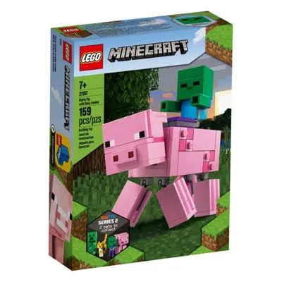 Lego® minecraft 21157 velká figurka: prase s malou zombie