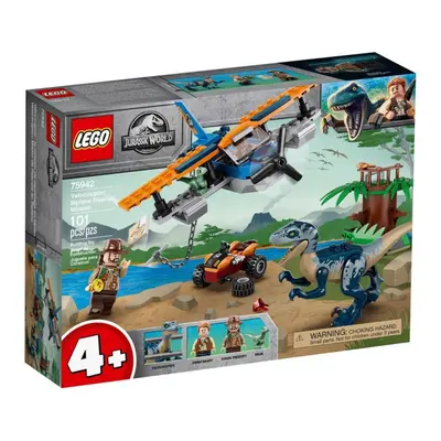 Lego® jurassic world 75942 velociraptor: záchranná mise s dvouplošníkem