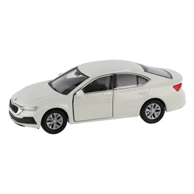 Kovový model 1:34 škoda octavia volný chod bílá