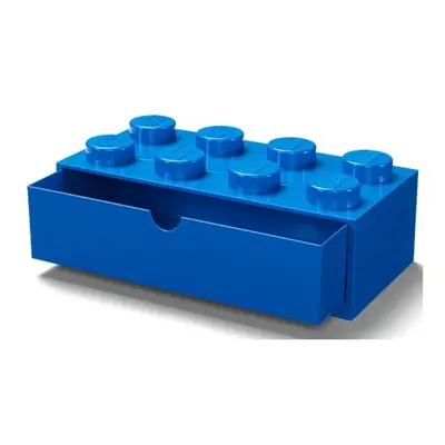 Lego® stolní box 8 se zásuvkou modrý