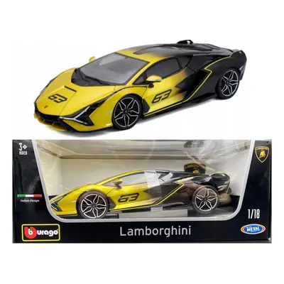 Bburago top lamborghini sián fkp 37 yelow, 1:18