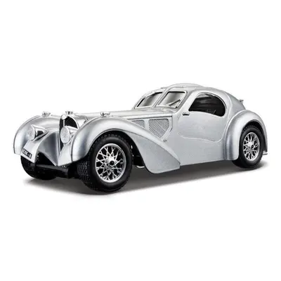 Bburago bugatti atlantic 1:24 stříbrné