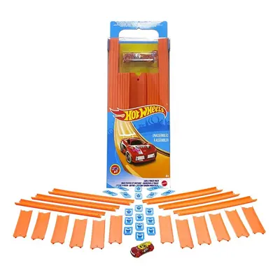 Hot wheels track builder dlouhá dráha s angličákem, mattel bht77