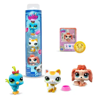 Lps set 3 figurek v tubě křepelka, kočička, maltézáček