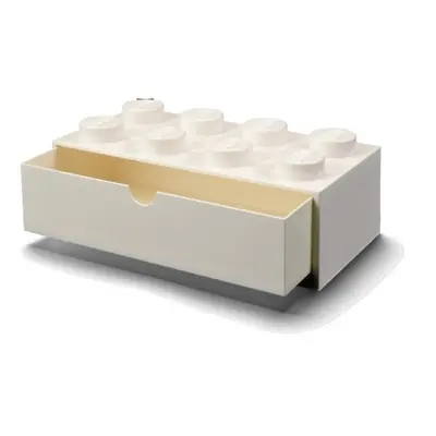 Lego® stolní box 8 se zásuvkou bílý