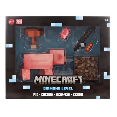 Mattel minecraft diamond level sběratelská figurka pig, htm04