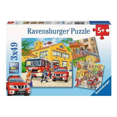 Ravensburger 09401 puzzle hasiči 3x49 dílků