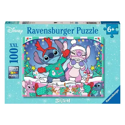 Ravensburger 04030 puzzle disney: stitch o vánocích 100 dílků