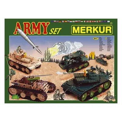 Merkur 1129 army set - vojenská technika, 657 dílů