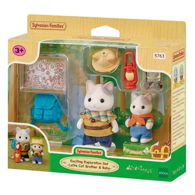 Sylvanian families 5463 průzkumná sada - latte cat bratr a miminko