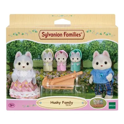 Sylvanian families 5636 rodina husky s trojčaty