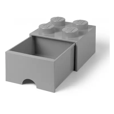 Lego® úložný box 250x252x181 se šuplíkem šedý