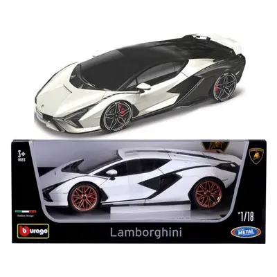 Bburago top lamborghini sián fkp 37 white/black, 1:18