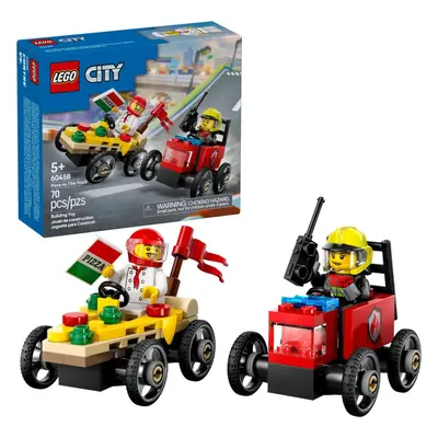 Lego® city 60458 závodní balíček: rozvoz pizzy vs. hasičské auto