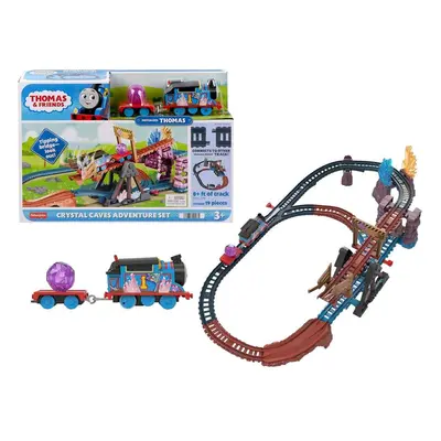 Tomáš a přátelé křišťálové dobrodružství vláčkový set s motorovou mašinkou, mattel hmc28