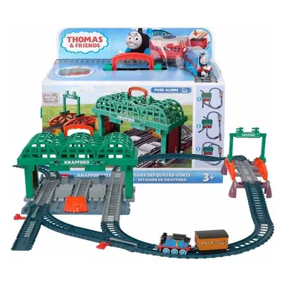 Tomáš a přátelé stanice knapford vláčkový set s kovovou mašinkou, mattel hgx63