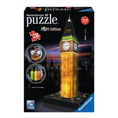 Ravensburger 12588 puzzle 3d big ben noční edice 216 dílků