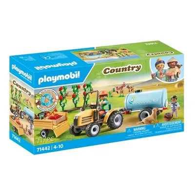 Playmobil 71442 traktor s přívěsem a nádrží na vodu