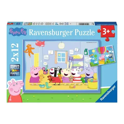 Ravensburger 05574 prasátko peppa: peppino dobrodružství 2x12 dílků