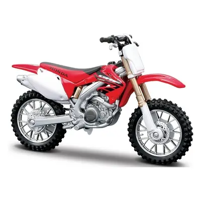 Bburago kovový model motorky honda crf450r 1:18 červenobílá