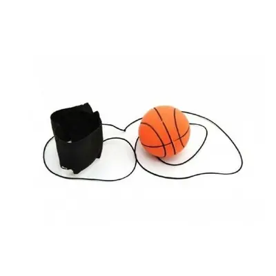 Míček vracející se basketball oranžový 6 cm