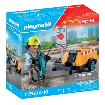 Playmobil 71752 stavební dělník se sbíječkou