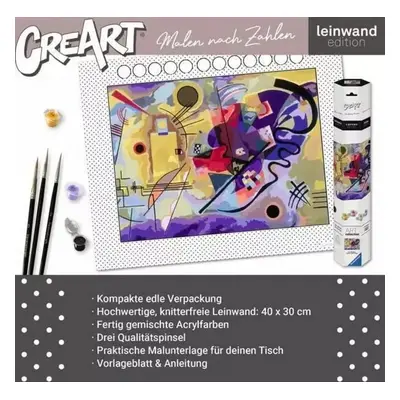 Ravensburger 23918 creart wassily kandinsky: žlutá, červená, modrá (malování na plátno)