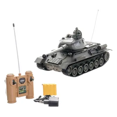 Tank rc plast 33cm t-34/85 27 mhz se zvukem a světlem