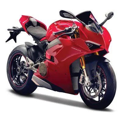 Burago kovový model motorky ducati panigale v4 1:18 červená