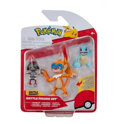 Pokémon figurky 3-pack pawniard, monferno, squirtle