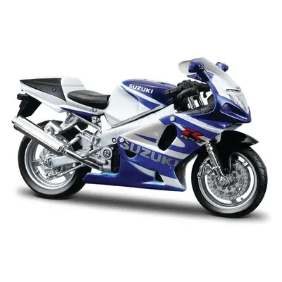 Bburago kovový model motorky suzuki gsx-r750 1:18 modrobílá